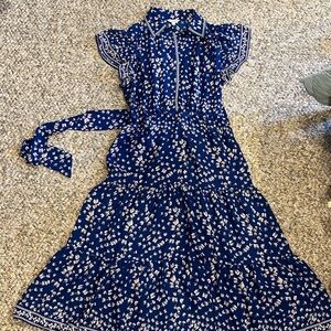 Max Studio Blue Floral Midi Dress